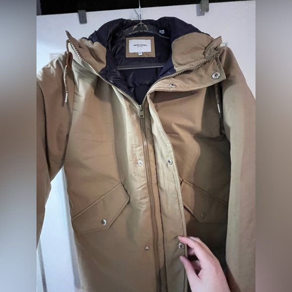 NWOT Jack & Jones Tan Raincoat for Men - Picture 2 of 6